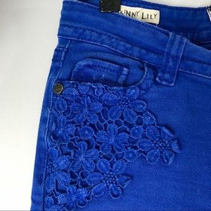 Hot kiss skinny lily pants blue.